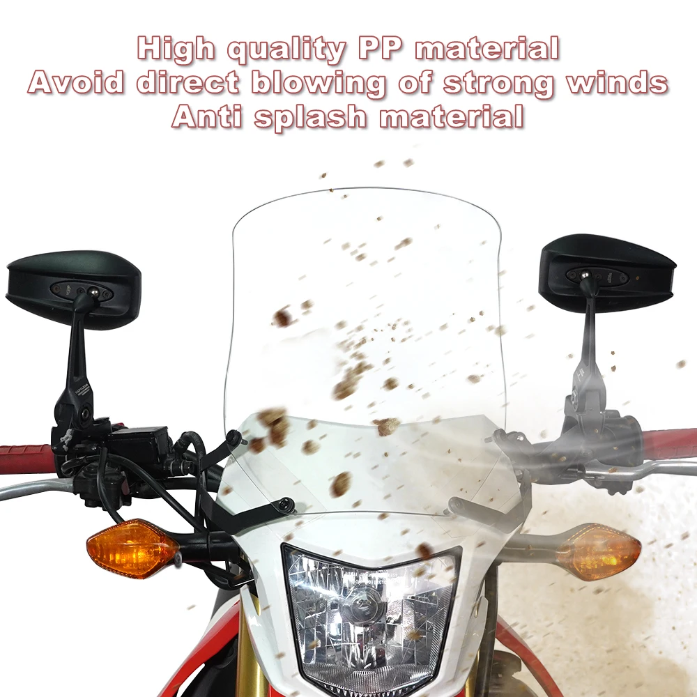 กระจกบังลมรถจักรยานยนต์ สำหรับ Honda CRF250L 2013-2020 CRF250 L CRF300L 2021-2024 CRF 300L ตัวป้องกันกระจกหน้ารถ