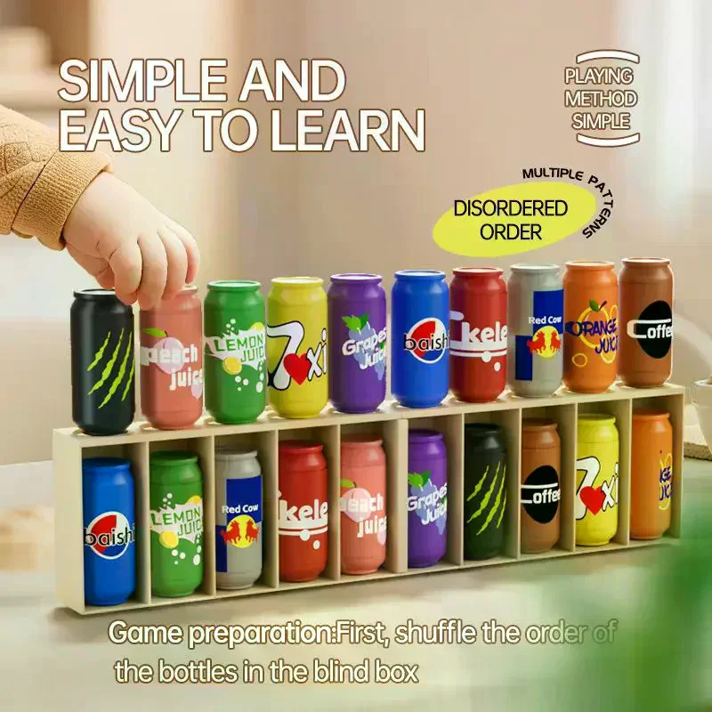 Zabawne napoje dla dzieci Dopasowywanie kolorów Rozrywka dla najmłodszych Trening pamięci Interaktywna gra planszowa Puzzle Zabawka