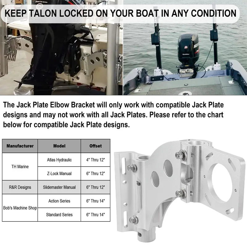 Soporte de barco Talon 1810340, placa de gato montada en el lateral, adaptador de anclaje para Puerto o estribor