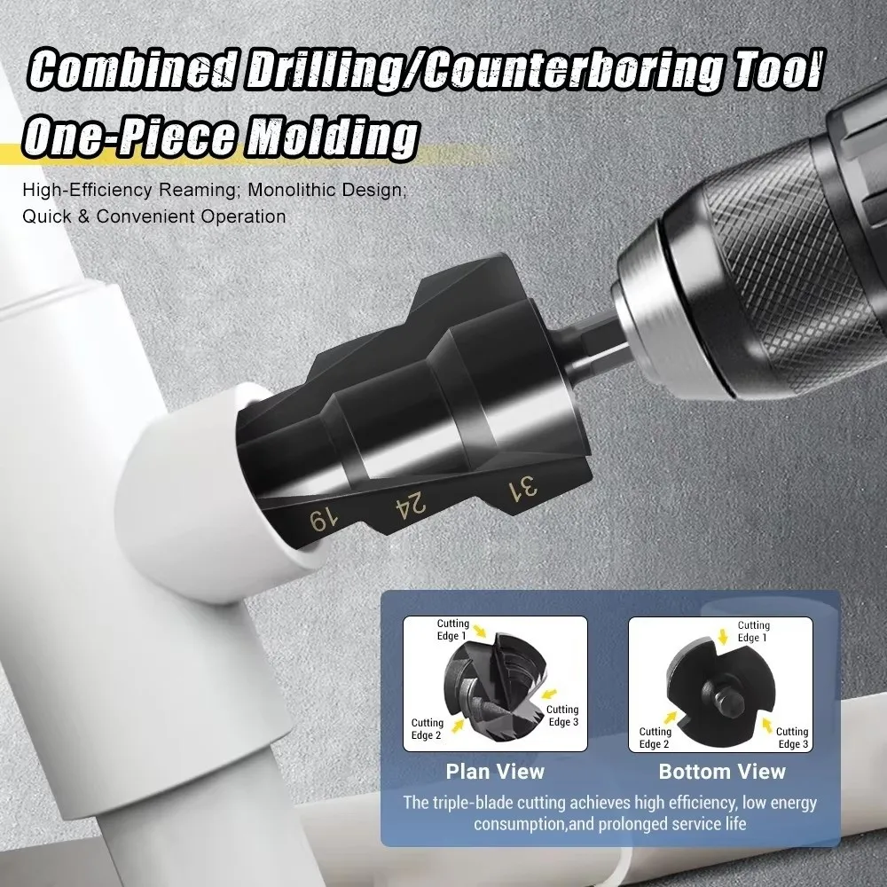 7pcs/set Complete Threading Kit PPR Pipe Threading Kit Internal External Taps Dies Reamer Plumbing PPR Pipe Kit