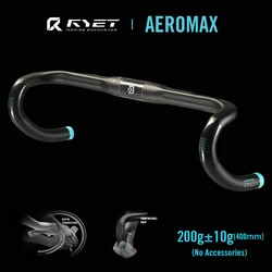 RYET AEROMAX Road Bike Handlebar Carbon DropBar for Bicycle Grips Road Bike 31.8MM 400/420/440/460 Stem Cycling Accessories