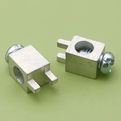 50pcs PCB Terminal Block Double Feet Square Copper Terminal High Current 30A Solder Board Drive Power Wire Terminal Connector