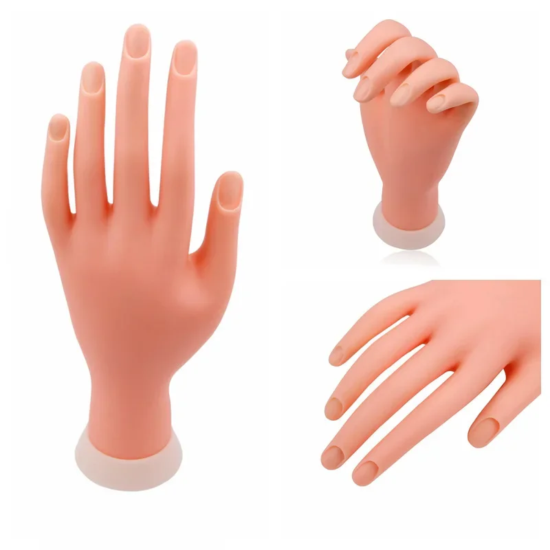 

Flexible Positioning Silicone Left Hand Model Nail Enhancement Training Artificial Hand