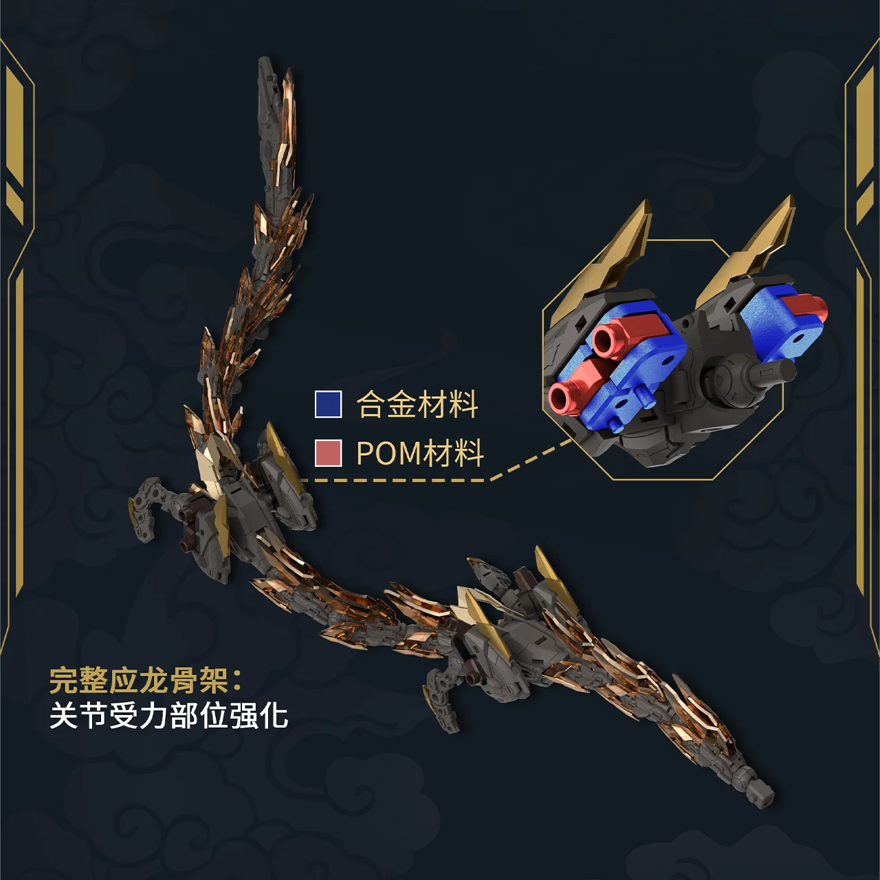 Gs-Toys Emp-01 Mc-01 Emperor Huang Ying Loong Assembly Model Kit Action Figures Mecha Alloy Skeleton Figure Toys Collect Gifts