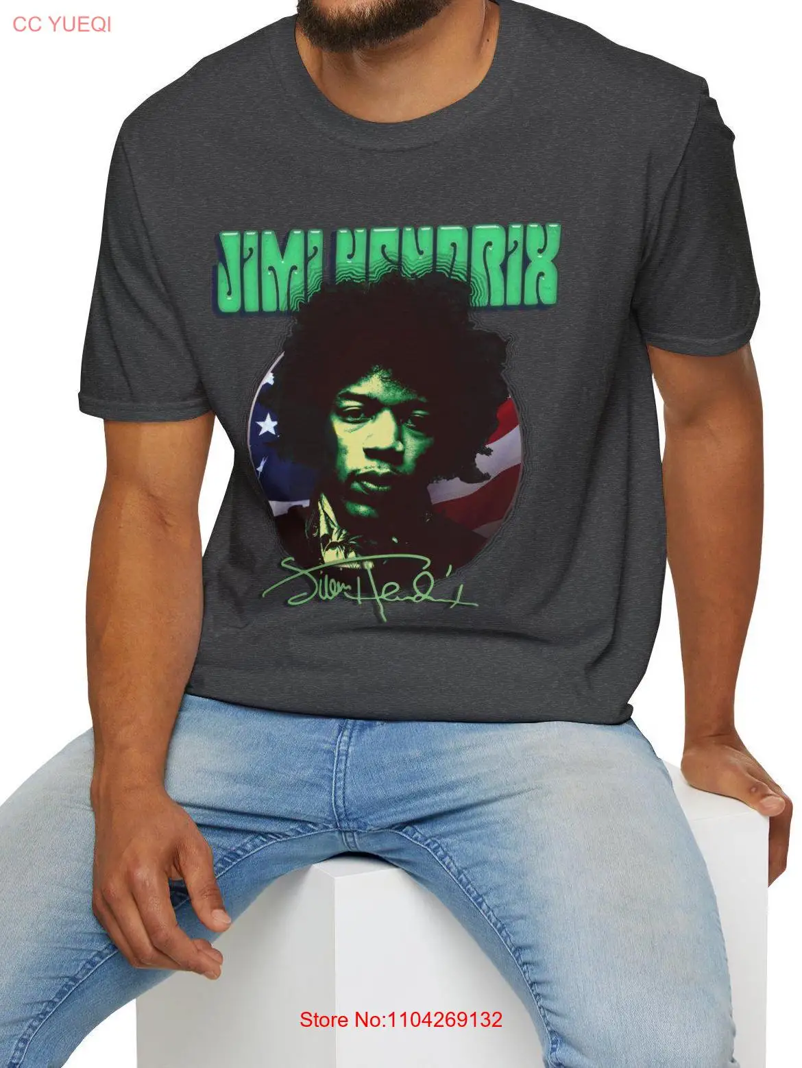 

Винтажная футболка Jimmi Hendrix Softstyle с длинными или короткими рукавами