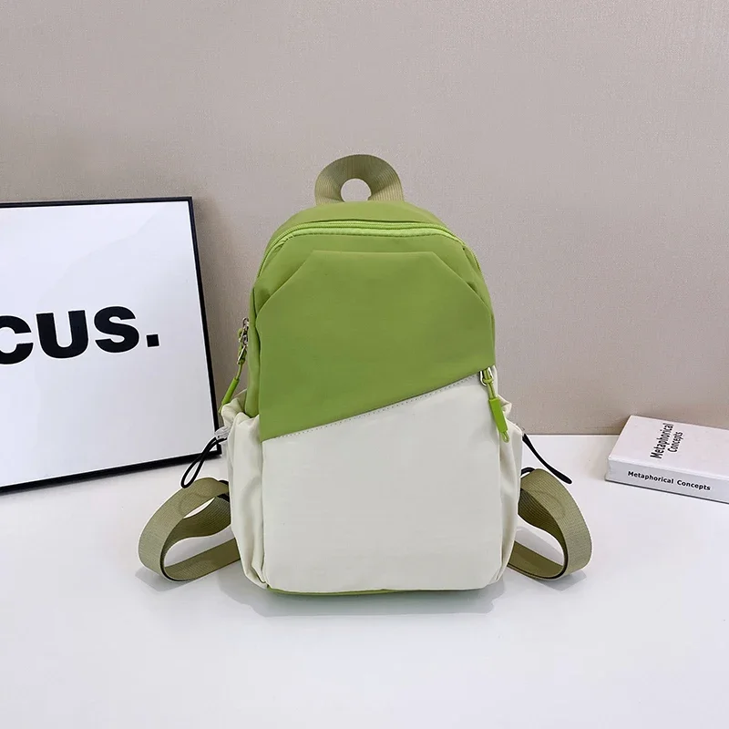 

Нейлоновые лоскутные повседневные милые рюкзаки на молнии, 2026, брендовые универсальные сумки большой вместимости, модные простые рюкзаки для шитья