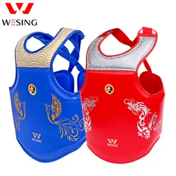 Wesing Wushu Sanda Chest Guard Microfiber PU Leather Sanshou Chest Protector For Sanda Competition