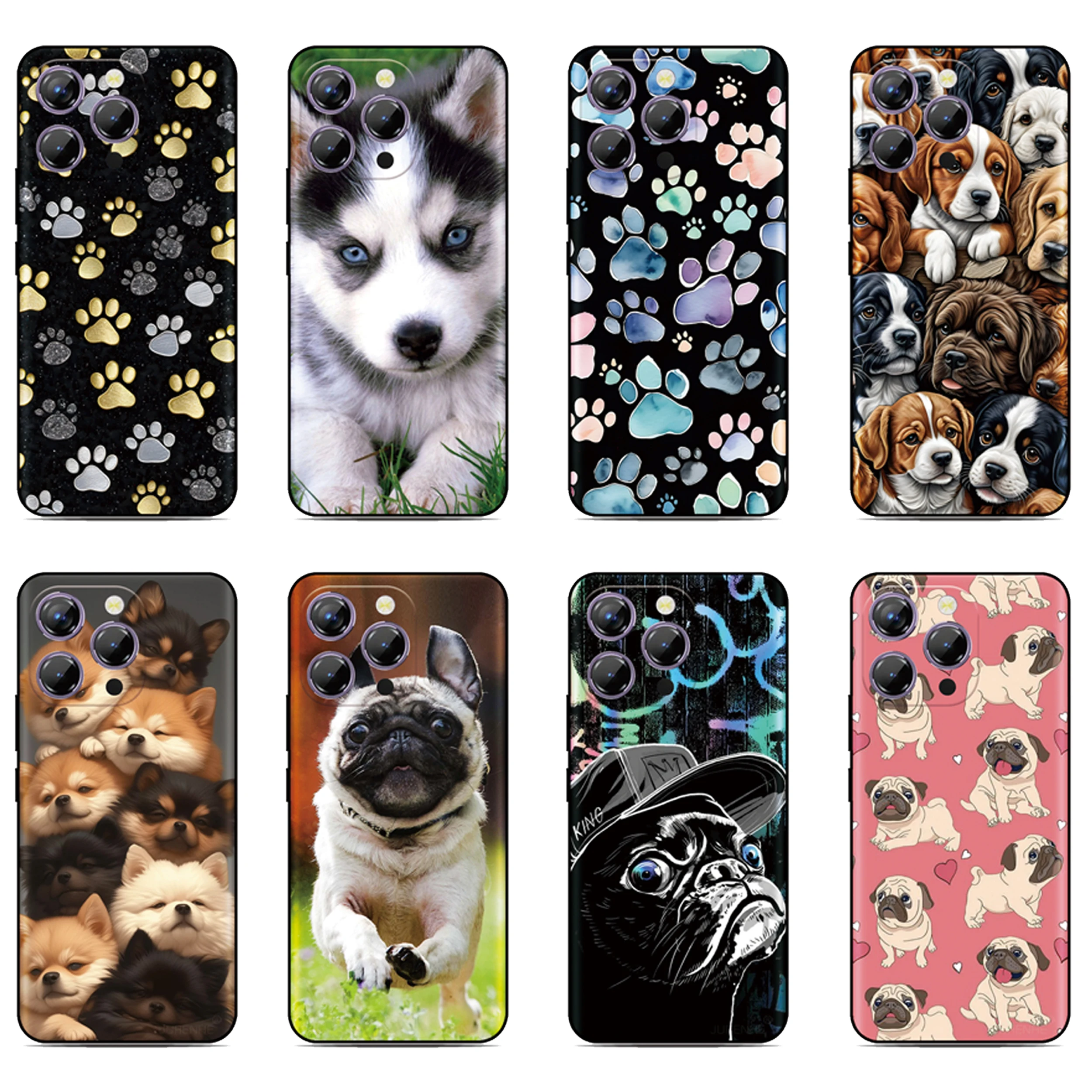 Funda de teléfono con imagen de cachorro para LG Wing Velvet K40s K42 K20 K52 K51 K41s K50 Q6 Q7 G7 G6 G8X G8s V50 V60 ThinQ Stylo 5 6