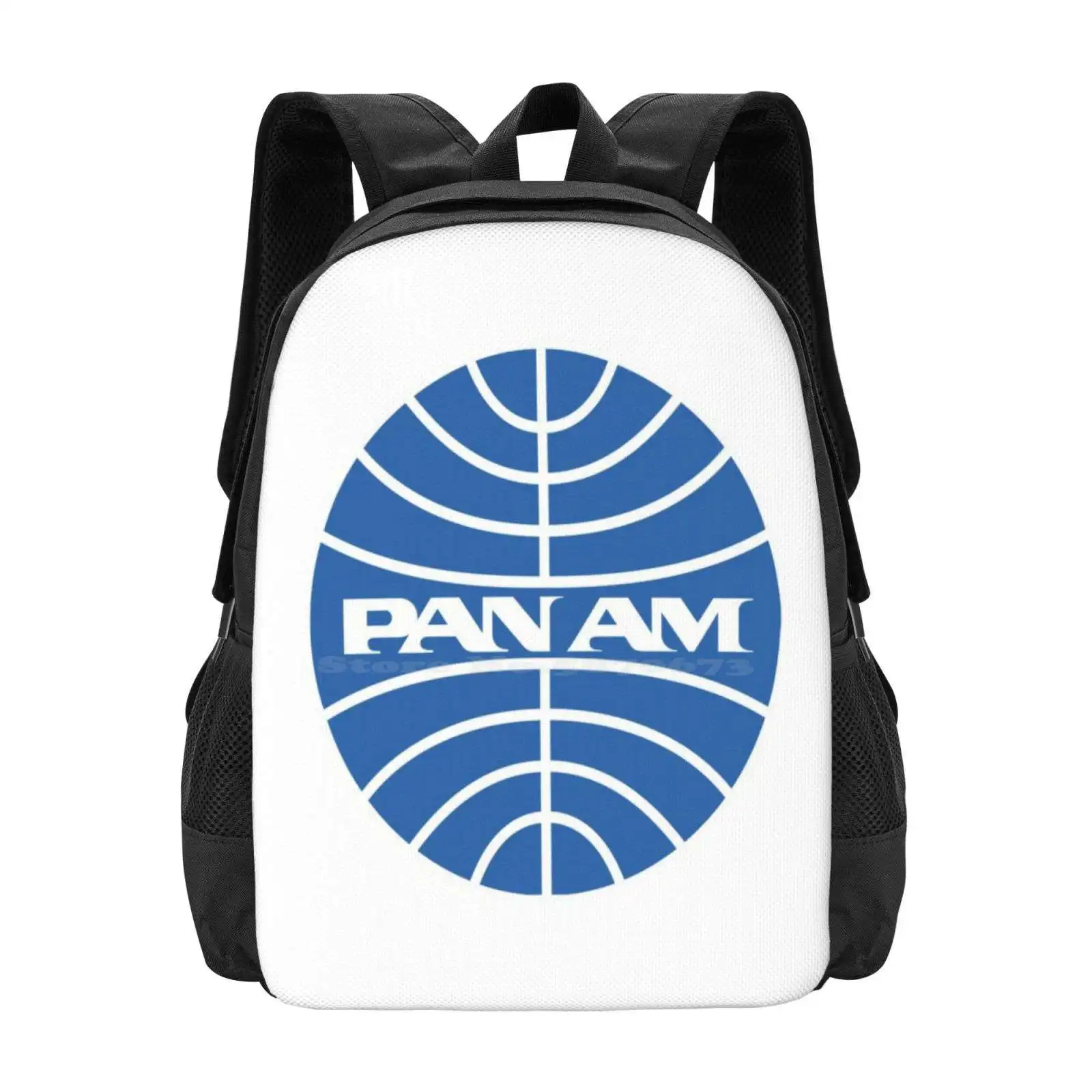 Air Transportation Logo Fashion Pattern Design Travel Laptop School Backpack Bag Airways United State Mass Transportation