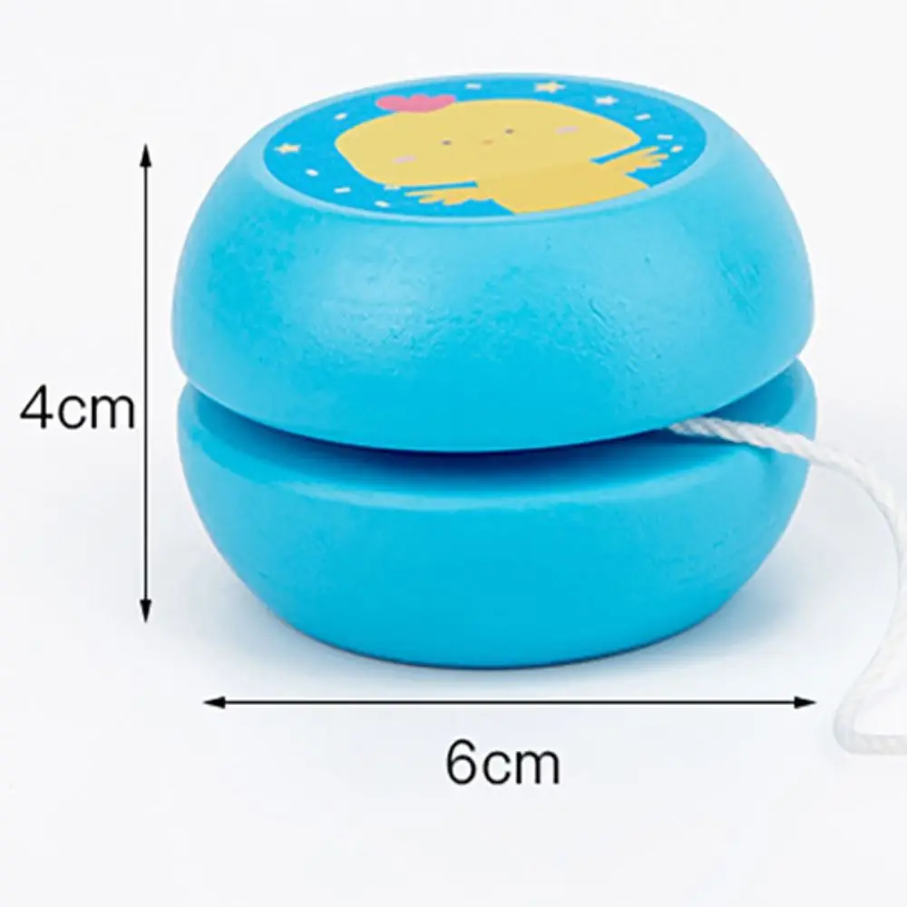 High Quality Cartoon Wooden Yoyo Concentration Portable Yoyo Ball Durable Animal Developmental Toys