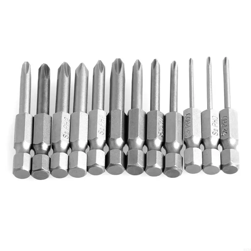 

M17D 12Pcs/Set 50mm 1/4 Inch Shank for Cross Screwdriver Bits