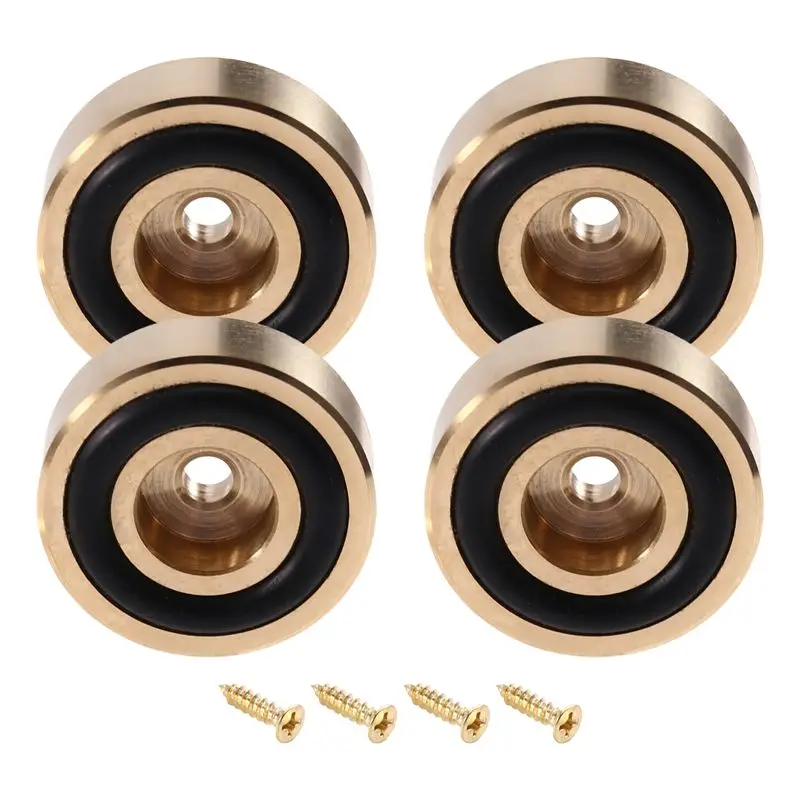 Y47A Amplifier Feet Pads 4PCS 30x10mm, Shockproof Copper Spikes for Speaker Turntable, Anti-Vibration Base Pads for Audio