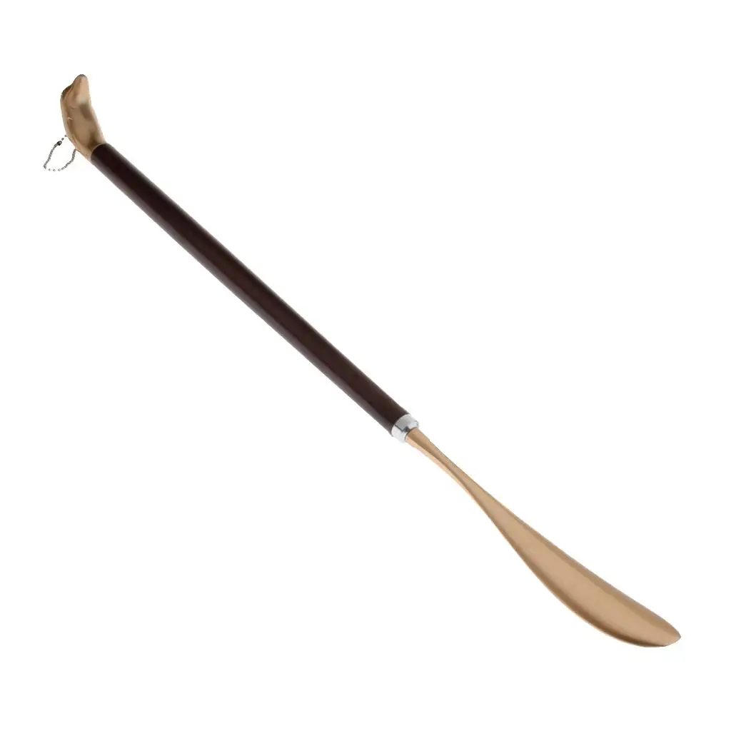 Vintage Metal Shoe Horn Long Handle Spoon Shoes Fitter Professional Shoehorn for Elderly and Limited Mobility