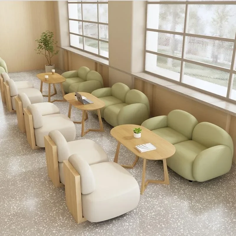 أريكة مقعد غير رسمية لمتجر شاي الحليب الجديد، وطاولة طعام للمطاعم الغربية ومجموعة كرسي