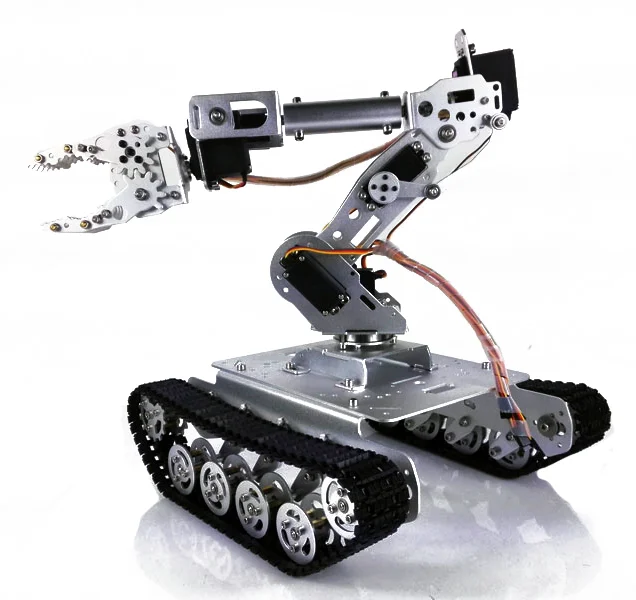 Mobile phone handle control of mechanical arm shock absorption vehicle-mounted robot tank smart car