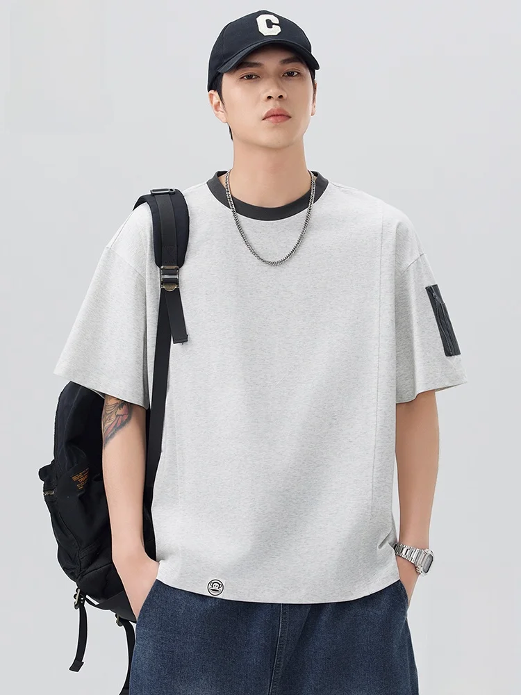 

Футболка Paul Frank Monkey с коротким рукавом, мужская, летняя, повседневная, с эффектом высокой комфортности, свободного кроя, в стиле колор-блок, из хлопка и полиэстера.