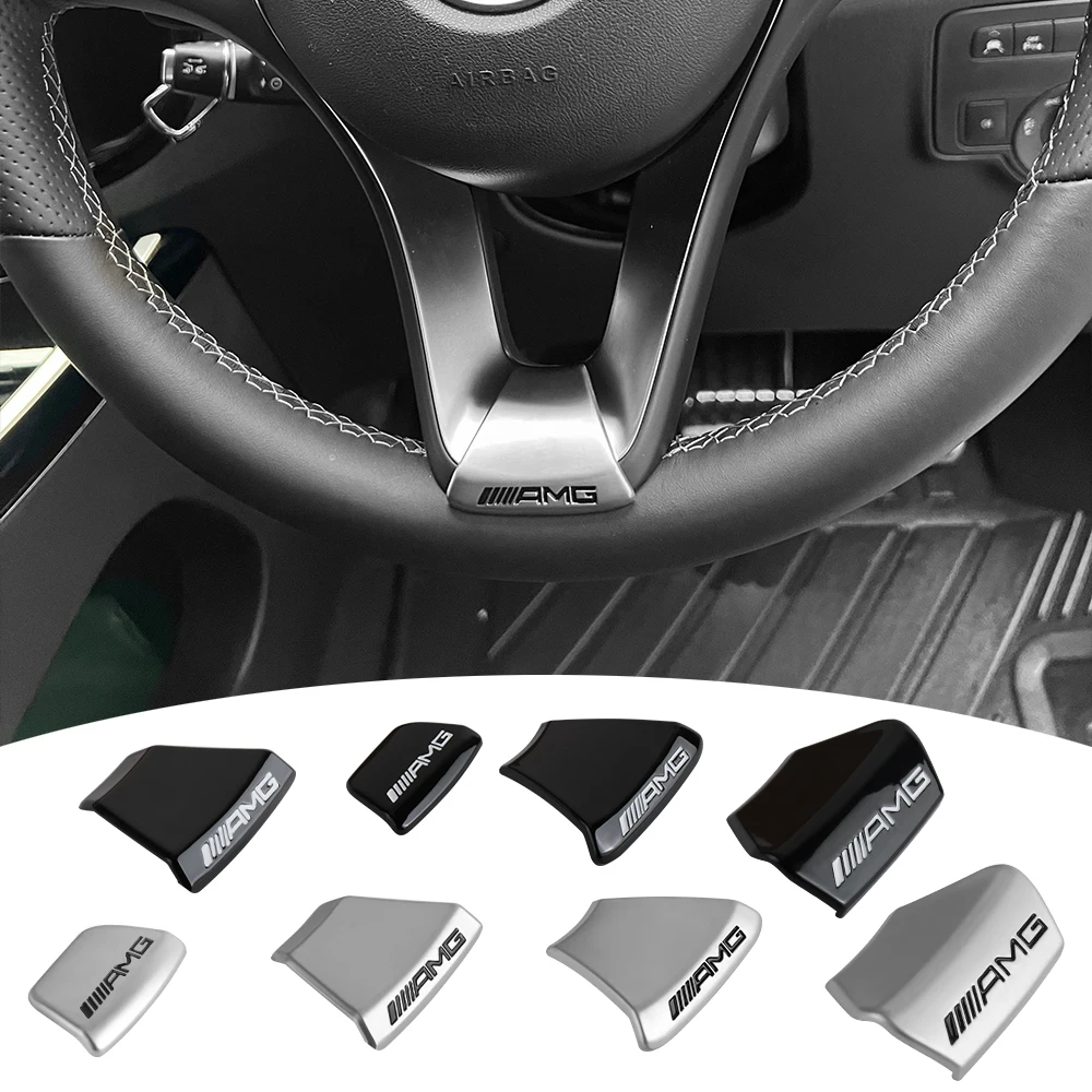 Автомобильная эмблема рулевого колеса ABS, наклейка, внутренний значок, украшение для Mercedes Benz AMG W176 W204 W212 GLC CLA GLA W205 W168 W108