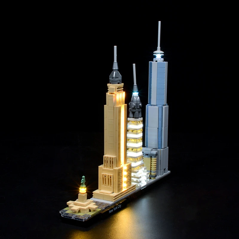 No Building Blocks Lamp Lighting for New York City 21028 DIY Toys Gift Only Lighting Set