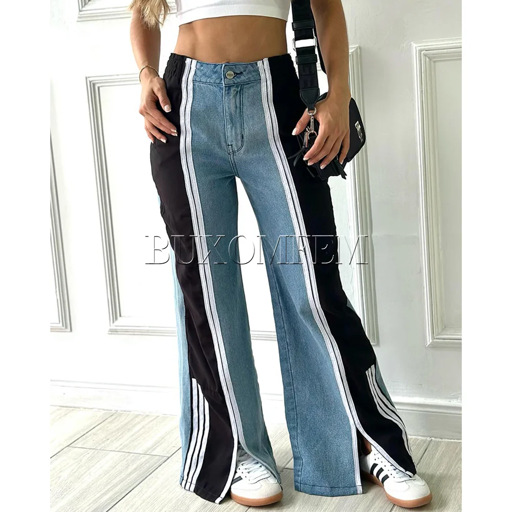 Streets tyle Outwear Bottoms 2024 hoch taillierte Cargo jeans mit mehreren Taschen Hochwertige Freizeit hose 2024 Herbst Baggy Pants