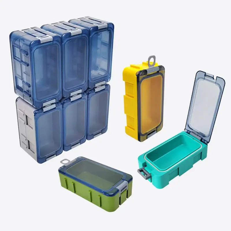 Fishing Tackle Box Organizer Waterproof Shockproof Lure Storage Silicone Sealing Strip Night Fishing Supply Luminous Accessory