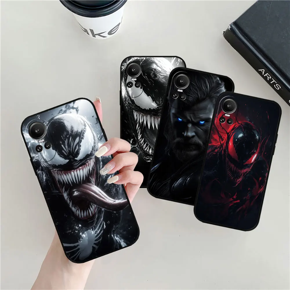 Marvel Venom 3 The Last Dance Phone Case For OPPO Reno 11 11F 10 8 8T 7 7Z 6 6Z 5 4 3 2F Z ACE Pro Plus 4G 5G Black Soft Cover