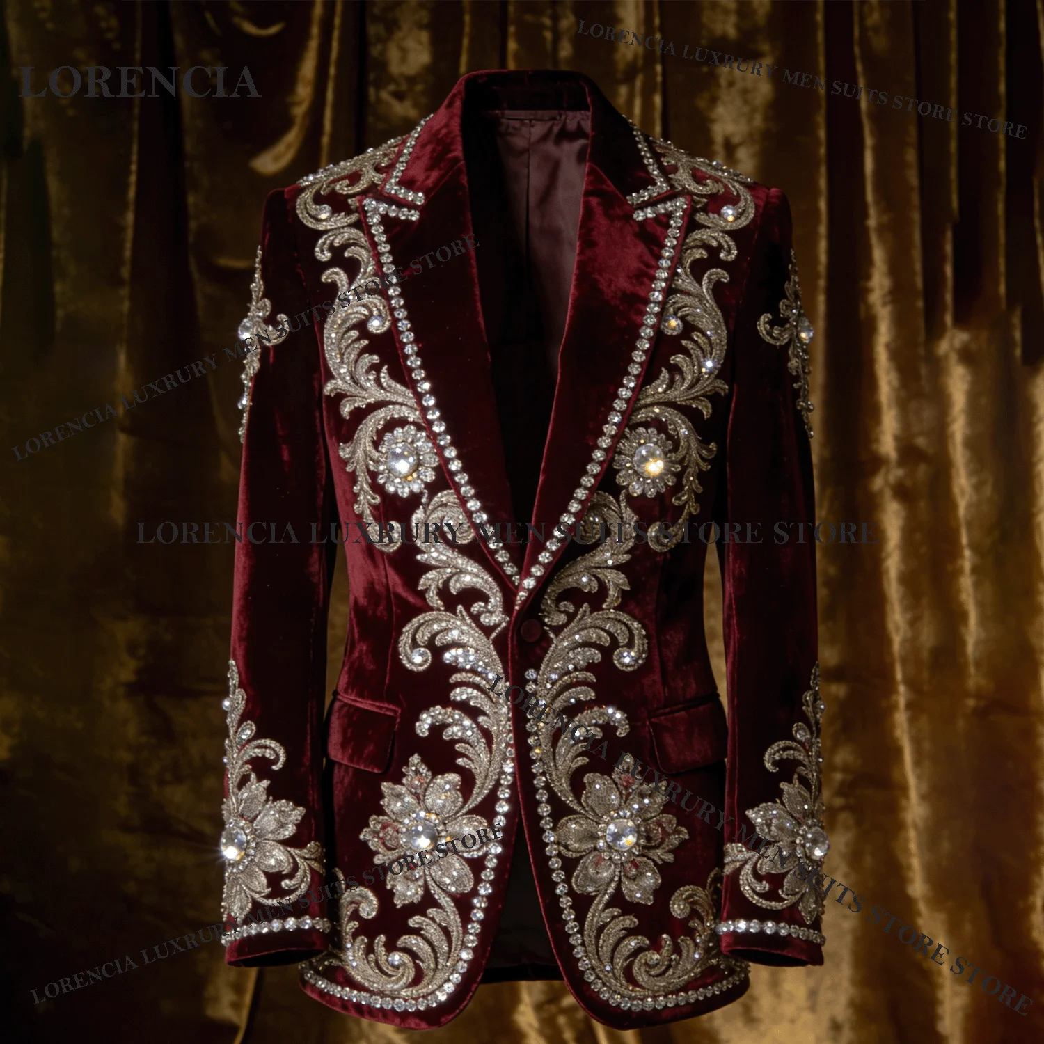 

Модные мужские костюмы с ромбовидным дизайном, свадебные изысканные смокинги по индивидуальному заказу, блестящие тонкие Ropa hombre, комплекты из 2 предметов, мужские пиджаки для жениха