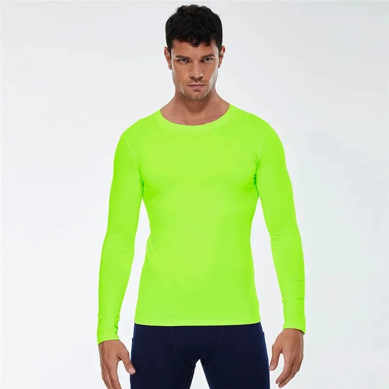 

Men Compression Fitness Shirts Long Sleeve Gym T Quick Dry Sport Running Top Training Bodybuilding Shirt Football Jerseys