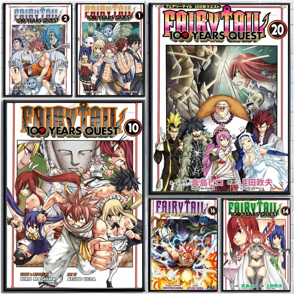 Adventure Magic Shonen F-Fairy Tail 100 Years Quest Poster Modern Wall Art Home Decor Living Room Decorative Print Unframed