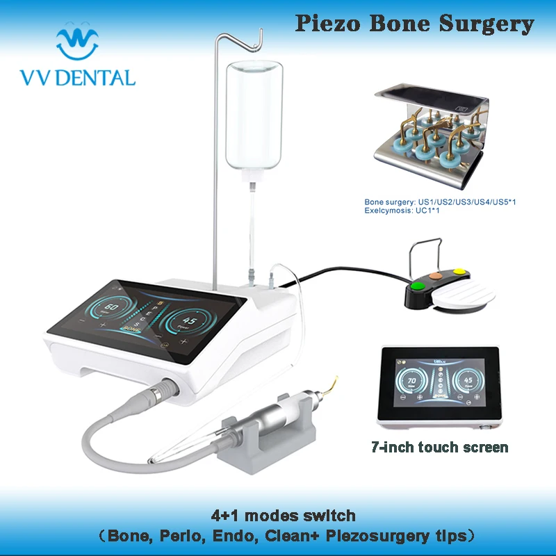 

VV Dental Piezo Bone Cutter Piezosurgery Ultrasurgery Piezo Device With 7inch Touch Scree Ultrasonic Bone Surgery Machine