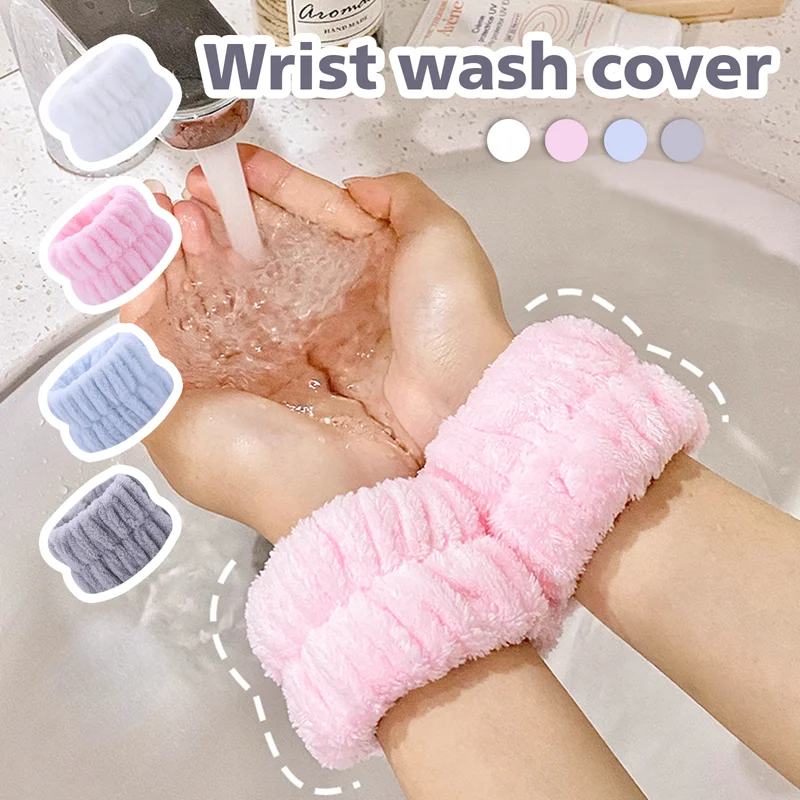 

Wrist Washing Belt Soft Microfiber Towel Wristbands For Washing Face Water Absorption Washing Prevent Wetness Wrist Washband