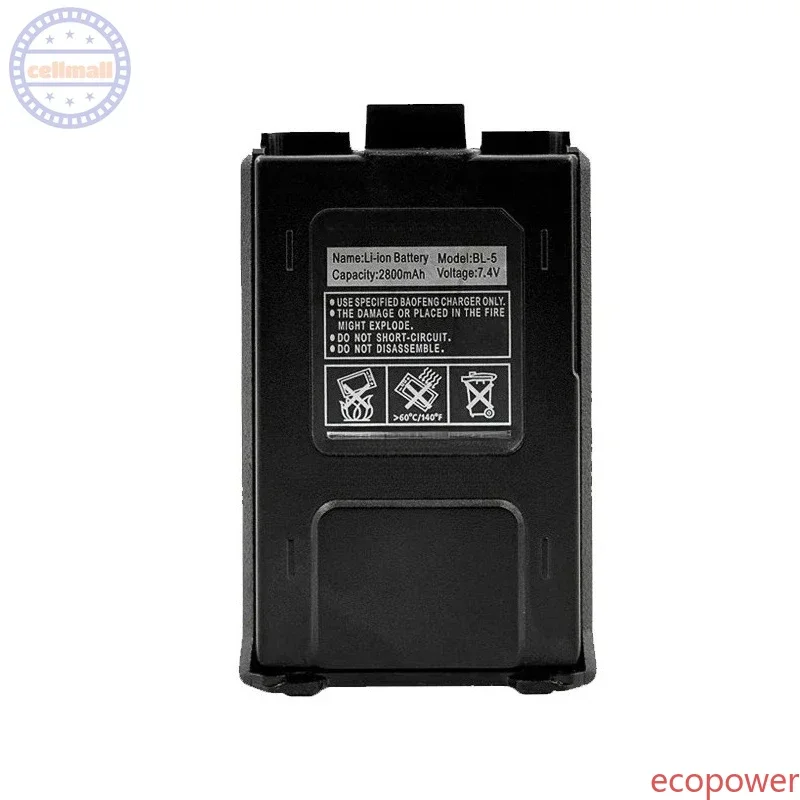 7.4V 2800mAh Brand New Premium Replacement Battery BL-5 for Baofeng UV-5R 5RA 5RX 5RE Walkie Talkie,Two-Way Radio Accessories