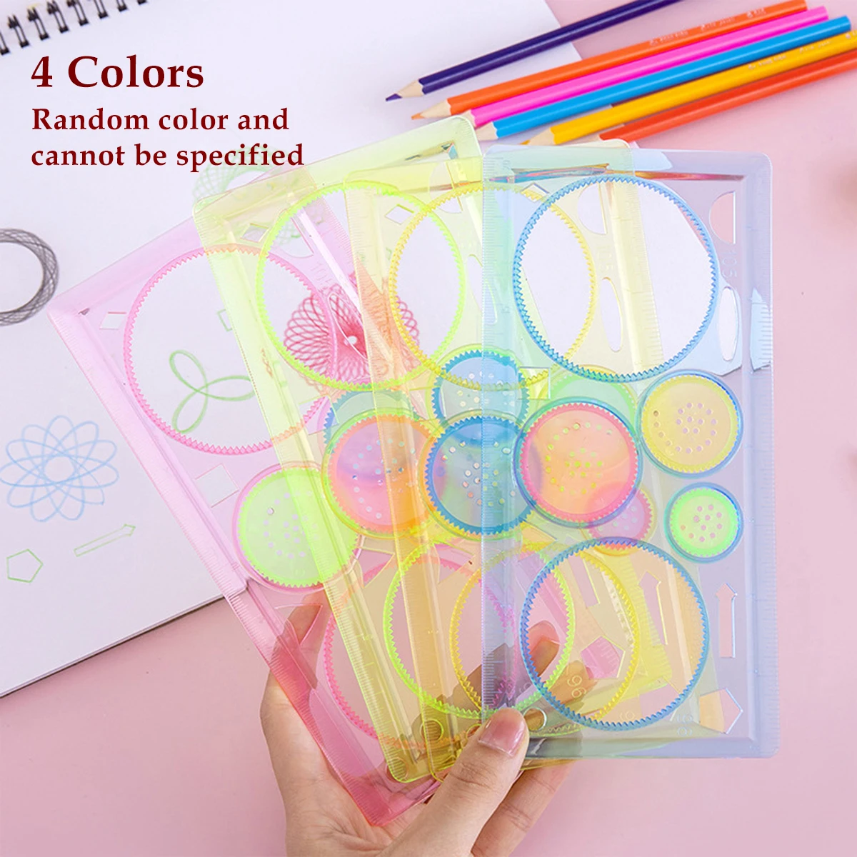 Spirograph Set, Fun Shapes Drawing Art Set Classic Gear Design Drawing Set Toys For Kids 8+ Some Parts are Sent Random