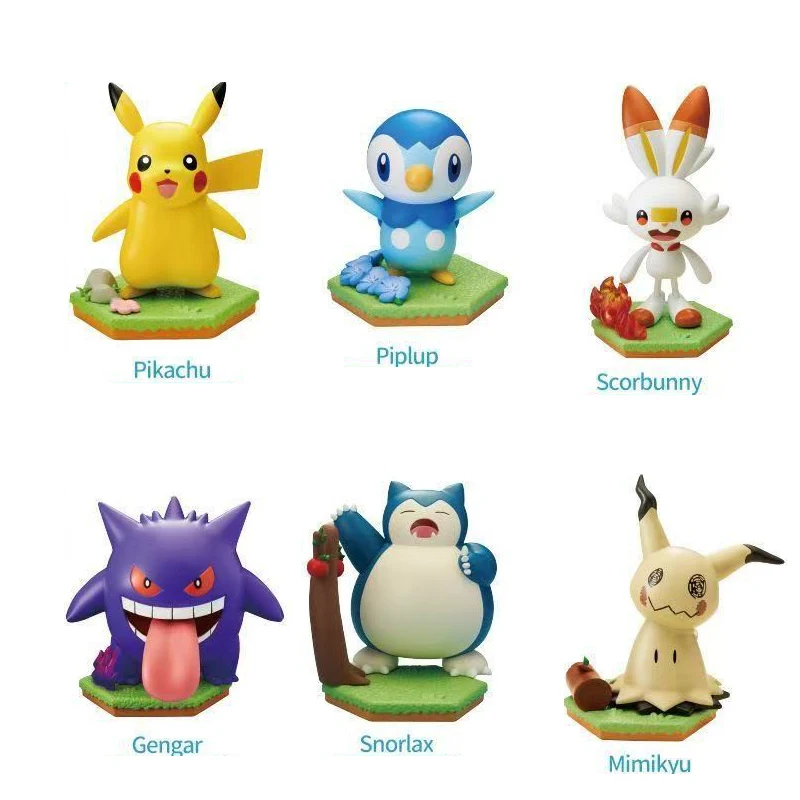 

Аутентичное кольцо Pokemon GENGAR, Заводная фигурка ручной работы Пикачу SNORLAX PIPLUP, модель куклы, детская игрушка, Рождественский подарок