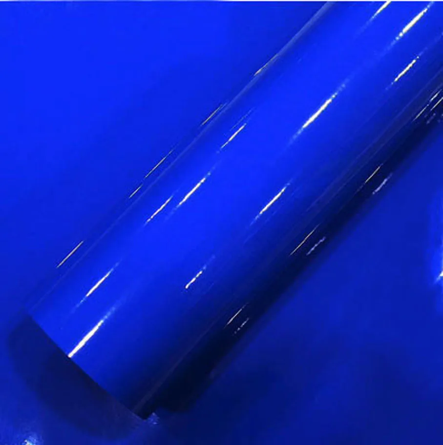 1.52*20M High glossy dark blue vinyl film for car wrap vinyl sticker with air free bubbles