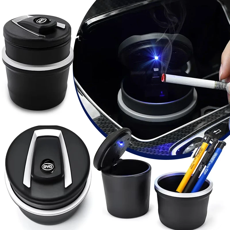 

Car Ashtrays Portable Car Auto LED Light Cigarette Cigar Ash Cylinder for BYD Tang F3 E6 Atto Yuan Plus Song Max G3 Valve Stems