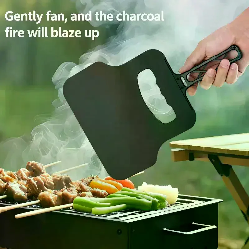 Fan BBQ Hand Crank Blower Tool Manual Combustion Support Outdoor Cooking Barbecue