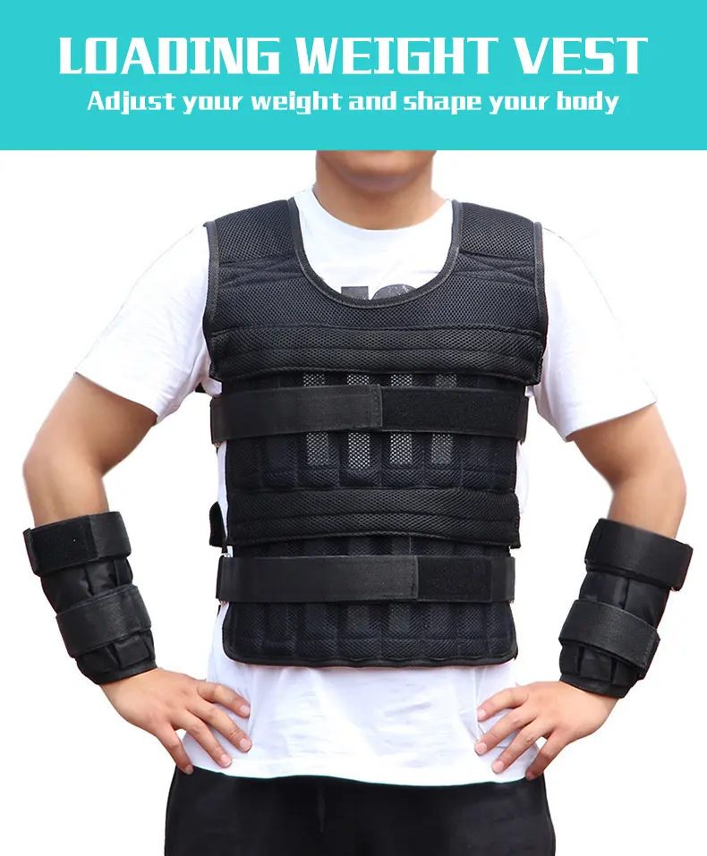 Hot! Fitness training weight-bearing vest running invisible lightweight adjustable steel plate vest sand proof suit 32 grid vest