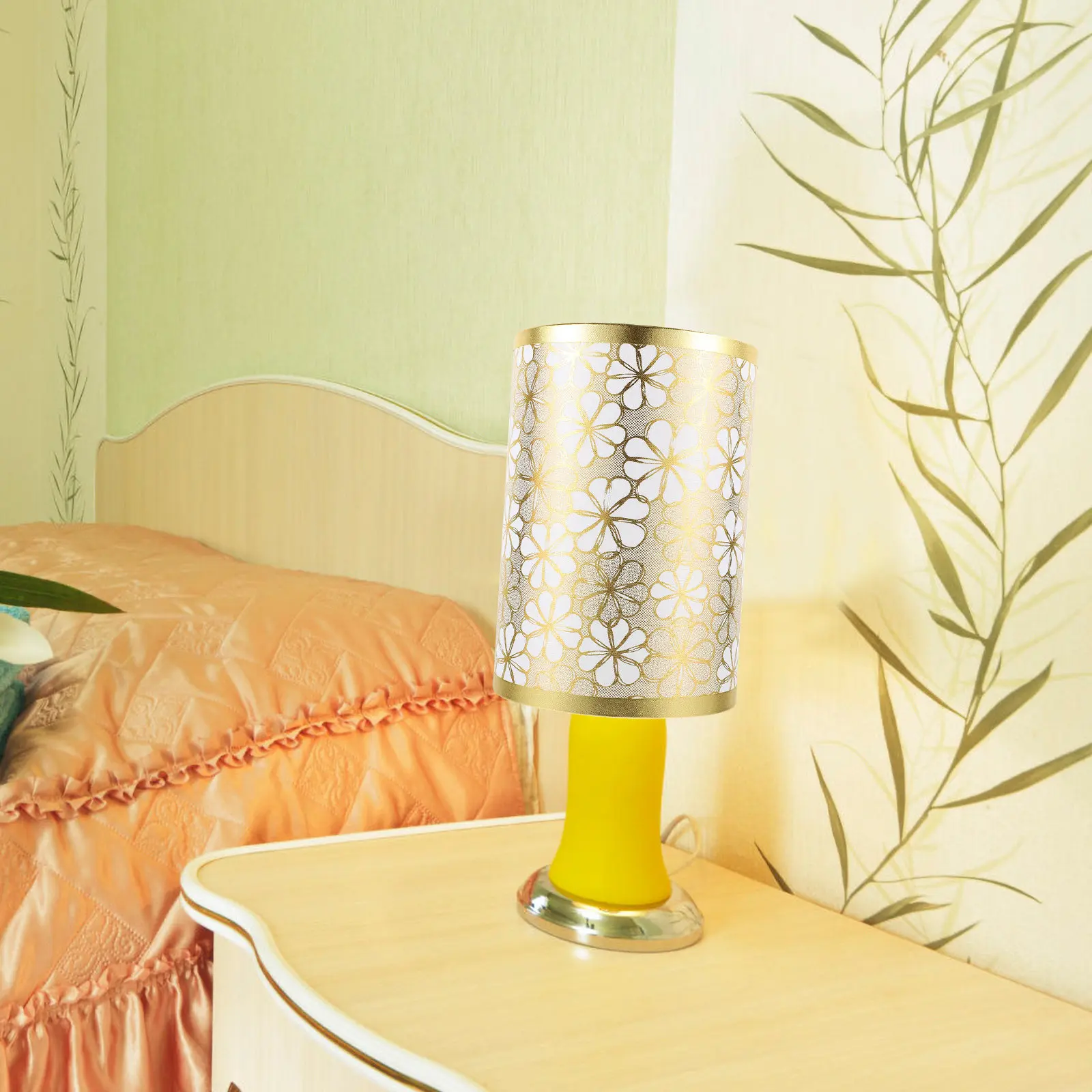 

Flower Lamp Shade Fabric Cover Creative Soft Light Table Lamp Shade Replacement Accessory Decorative Cloth Lampshade