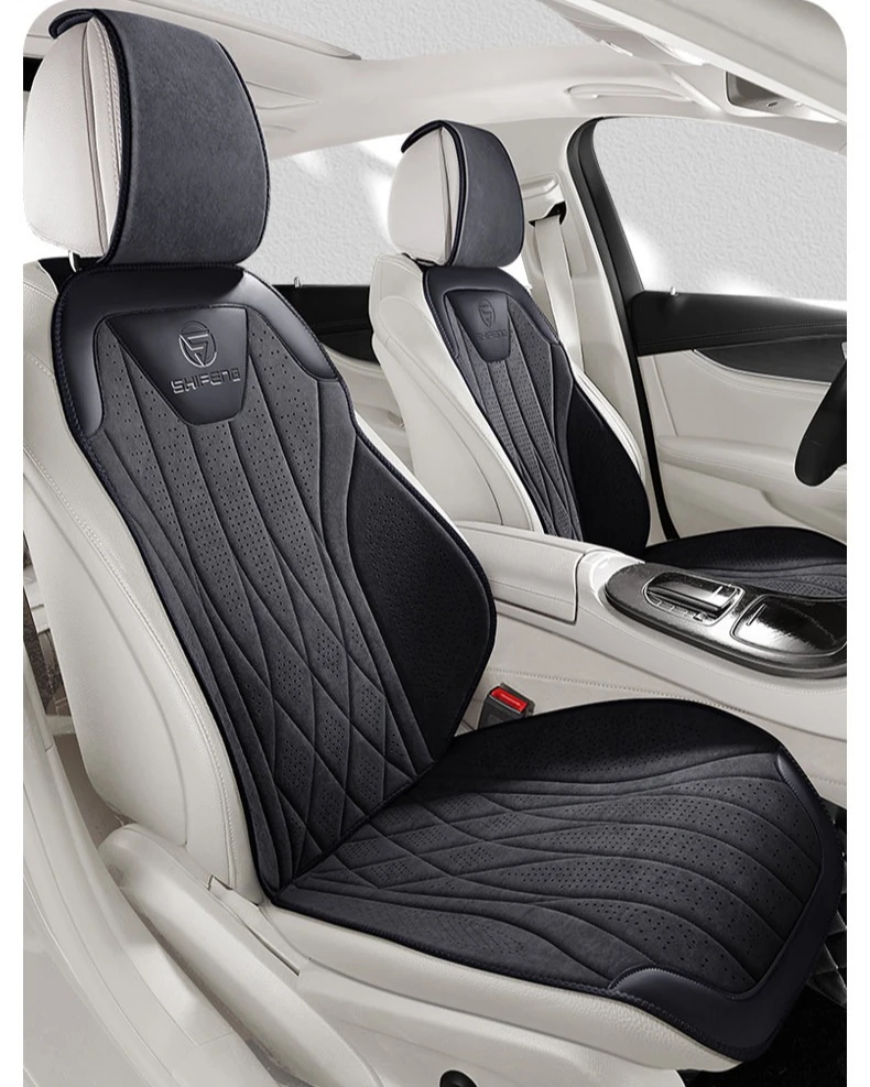 Luxury Car Seat Protection Universal Car Seat Cover High Quality Perforated Suede Sedan SUV Latex Suede Cushion Car Seat Covers
