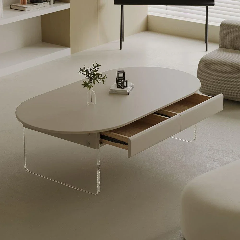 2023 new simple design integrated ins wind coffee table table living room household small-sized cream wind is minimal