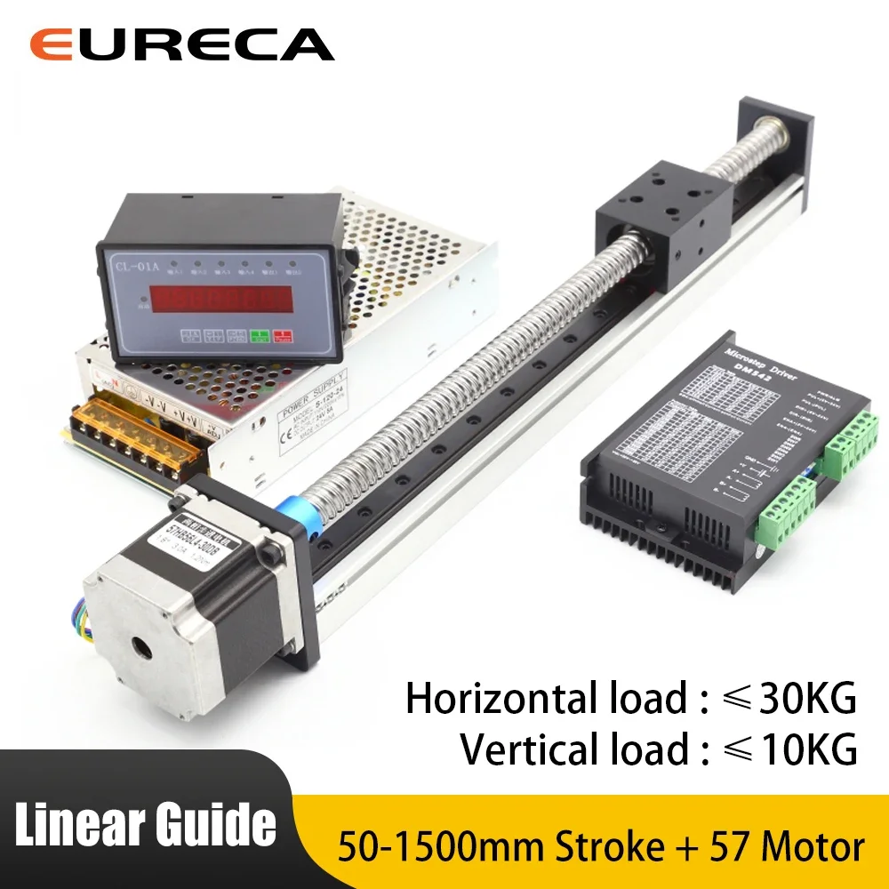 SFU1605 śruba kulkowa prowadnica liniowa szyna ruchowa CNC ręczny siłownik wał liniowy moduł skoku stołu z silnikiem krokowym 57