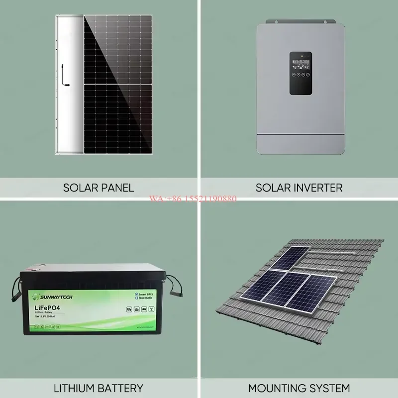 WMWMNU for Solar Power System Home 1KW 1.5KW 2KW 3KW 5KW 10KW Solar Energy System Off Grid Solar Panel Kit
