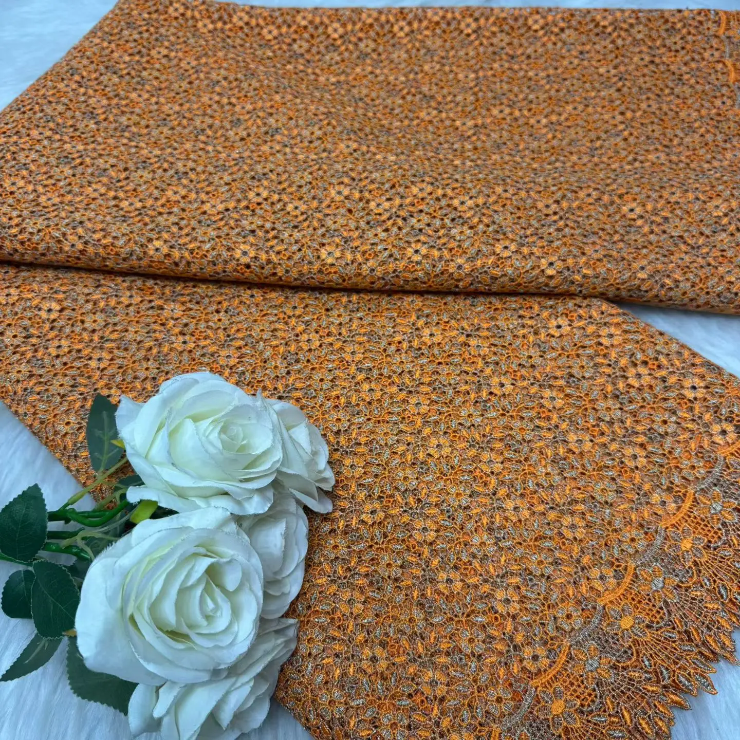 Luxury African Water Soluble Lace Fabrics Nigerian Guipure Cord Lace Fabrics Embroidered For Women Sewing Wedding Dresses H174-1