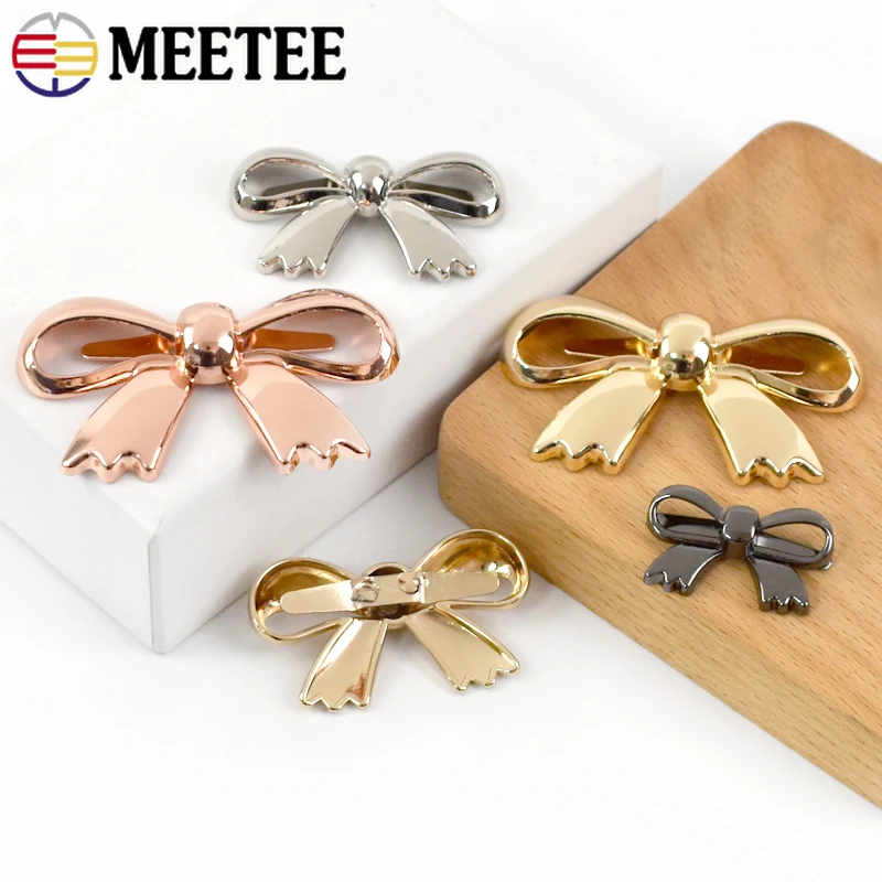 2/5/10Pcs 30/45/60mm Bowknot Metal Decorative Buckles for Bag Belt Clothes Shoes Buckle Clasp DIY Leather Hooks Sewing Accessory