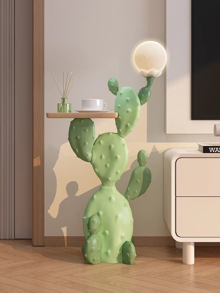 Creative Nordic Home Decor Fresh Green Cactus Statue Indoor Fashion Figurines Living Room Floor Large Simulation Plant Sculpture