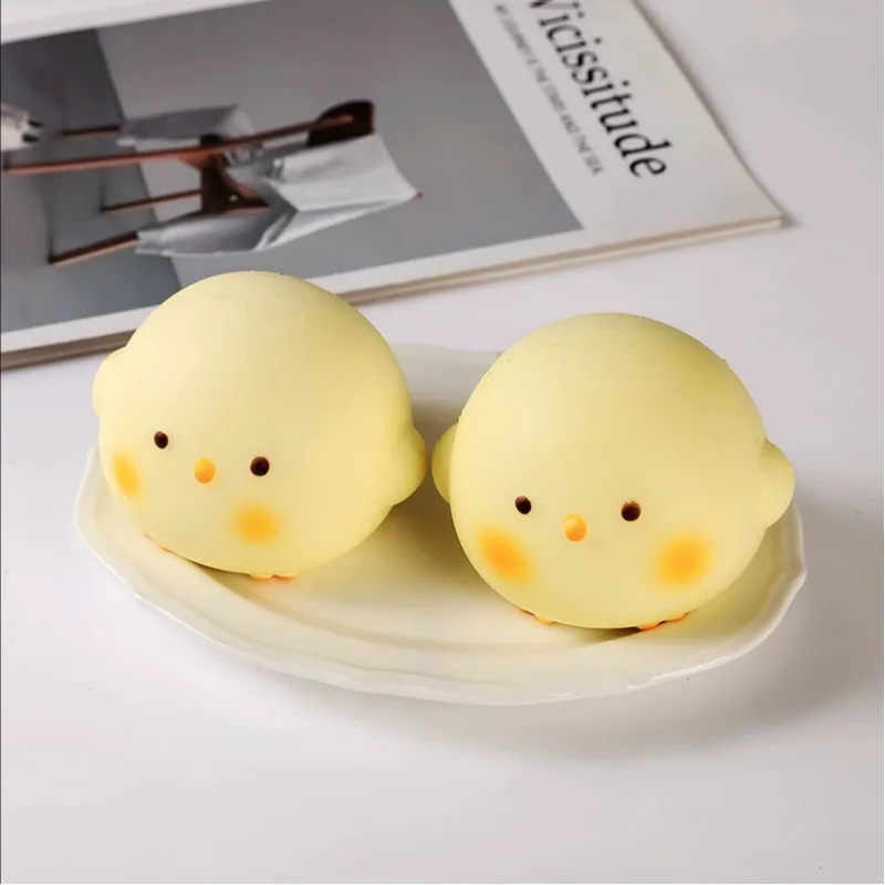 1 Pcs Slow Rebound Simulation Animal Chick Decompression Release Toy Super Soft Kneading Music Model Display Window Display