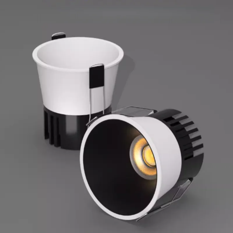 Extremely narrow anti-glare 60mm recessed dimmable LED lighting for the living room, small hill series 35, 55, 75MM hole drilled