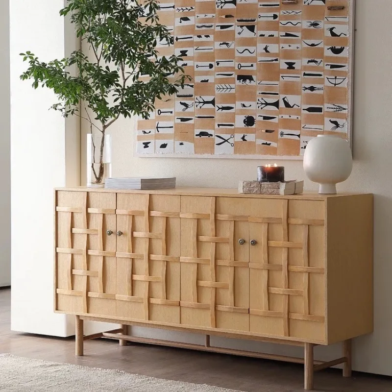 

New Side Cabinet, Tea Cabinet, Silent Wind Retro Storage, Cabinet Integrated Storage Against The Wall