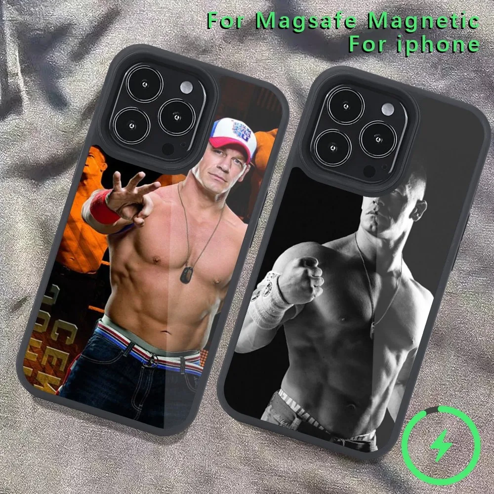 J-John Cena Phone Case  For iPhone 14 13 12 11 15 Pro Max Magsafe Wireless Charge Plus Mini Cover