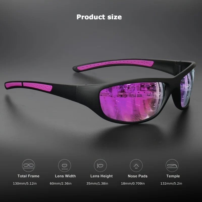 1/3PCS Polarized Sports Sunglasses Set High-Quality Photochromic Wraparound Lenses for Cycling Fishing Driving Sunglasses